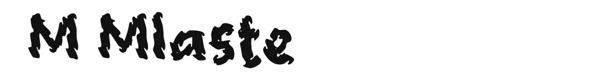 M Mlaste font preview