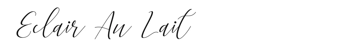Eclair Au Lait original font preview