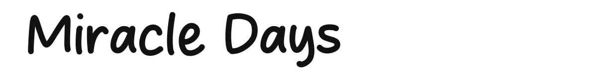Miracle Days font preview