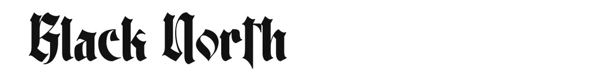 Black North font preview