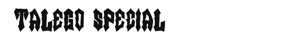 Talego Special original font preview