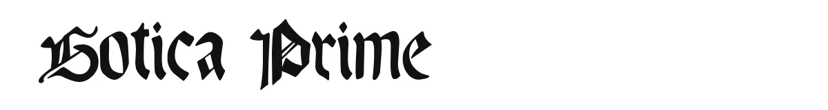 Gotica Prime font preview