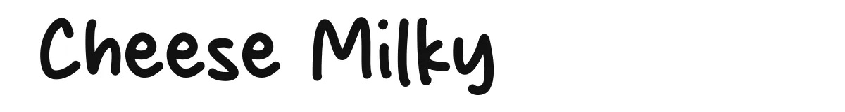 Cheese Milky font preview