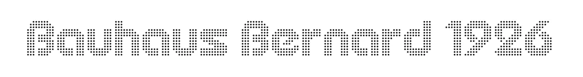 Bauhaus Bernard 1926 font preview