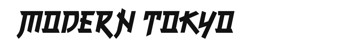 Modern Tokyo original font preview