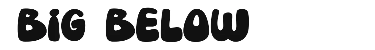 Big Below font preview