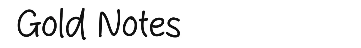 Gold Notes original font preview