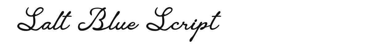 Salt Blue Script font preview