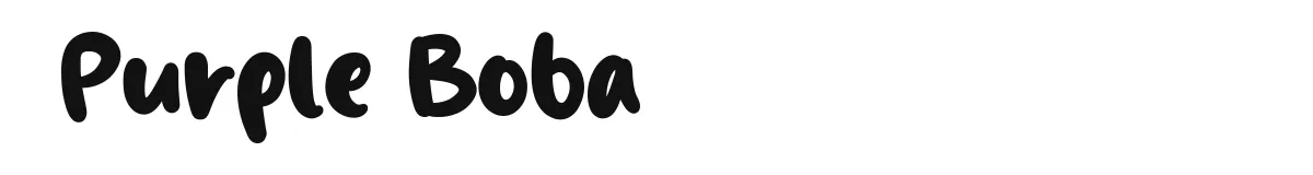 Purple Boba font preview