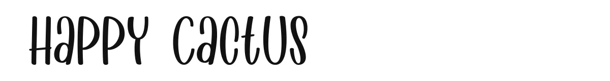 Happy Cactus font preview