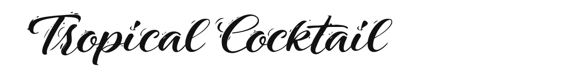 Tropical Cocktail font preview