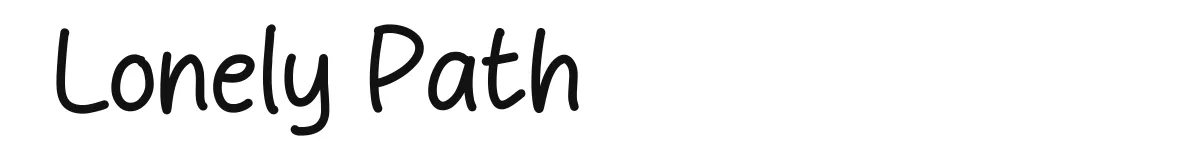 Lonely Path font preview