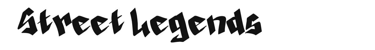 Street Legends font preview