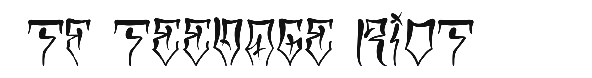 TF Teenage Riot font preview