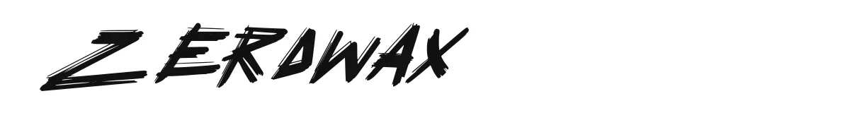Zerowax font preview