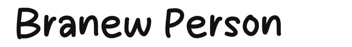 Branew Person original font preview