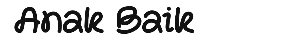 Anak Baik original font preview