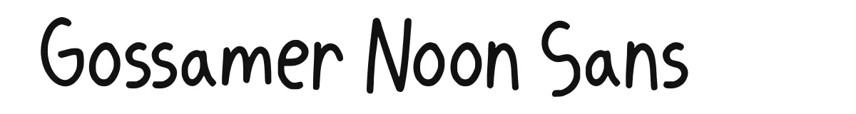 Gossamer Noon Sans font preview