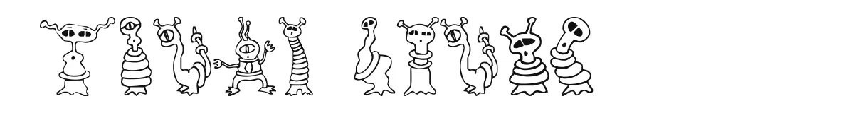 Alien Twits font preview