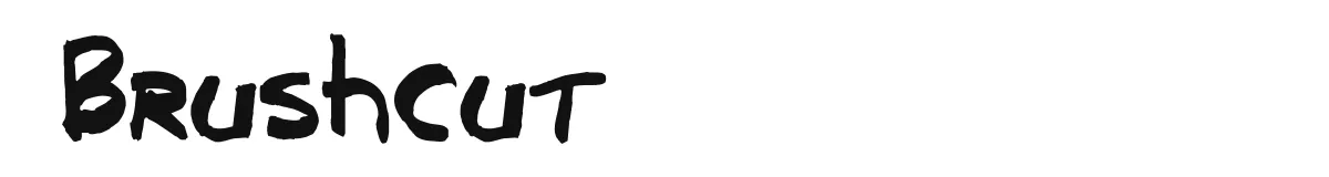 Brushcut original font preview