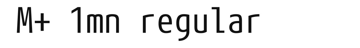 M+ 1mn regular original font preview