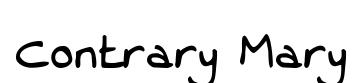 Contrary Mary original font preview