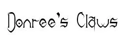 Donree's Claws original font preview