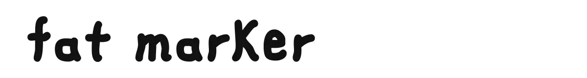 fat marker original font preview