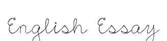 English Essay original font preview