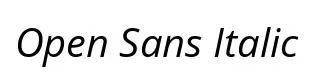 Open Sans Italic