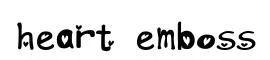 heart emboss Heartfont preview