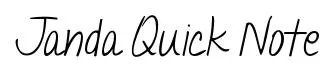 Janda Quick Note original font preview