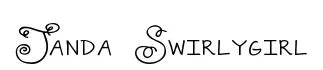 Janda Swirlygirl original font preview