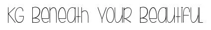 KG Beneath Your Beautiful original font preview