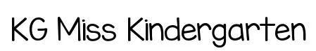 KG Miss Kindergarten original font preview