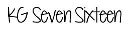 KG Seven Sixteen original font preview