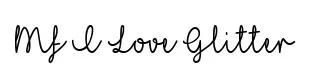 Mf I Love Glitter original font preview