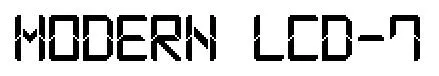 Modern LCD-7 original font preview