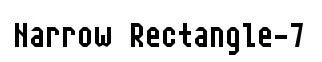 Narrow Rectangle-7 original font preview