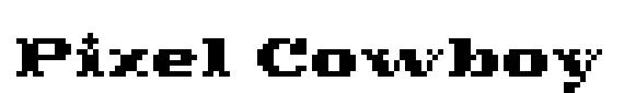 Pixel Cowboy original font preview