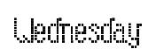 Wednesday original font preview