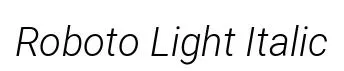 Roboto Light Italic