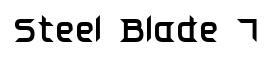 Steel Blade 7 original font preview