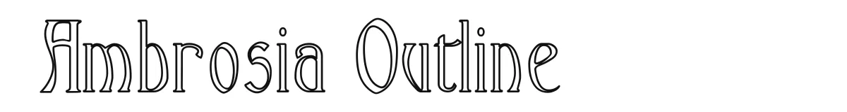 Ambrosia Outline original font preview