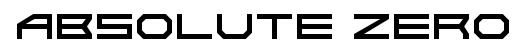 Absolute Zero original font preview