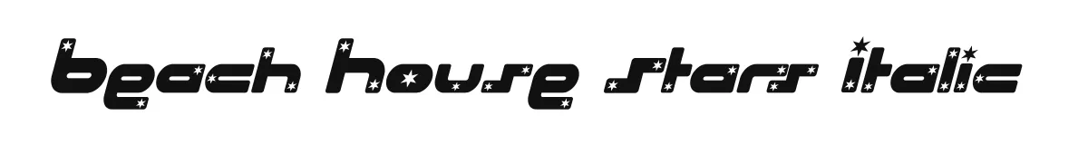 Beach House Stars Italic original font preview