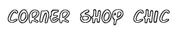Corner Shop Chic original font preview