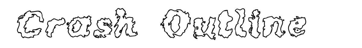 Crash Outline original font preview