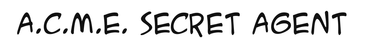 A.C.M.E. Secret Agent font preview