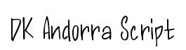 DK Andorra Script original font preview